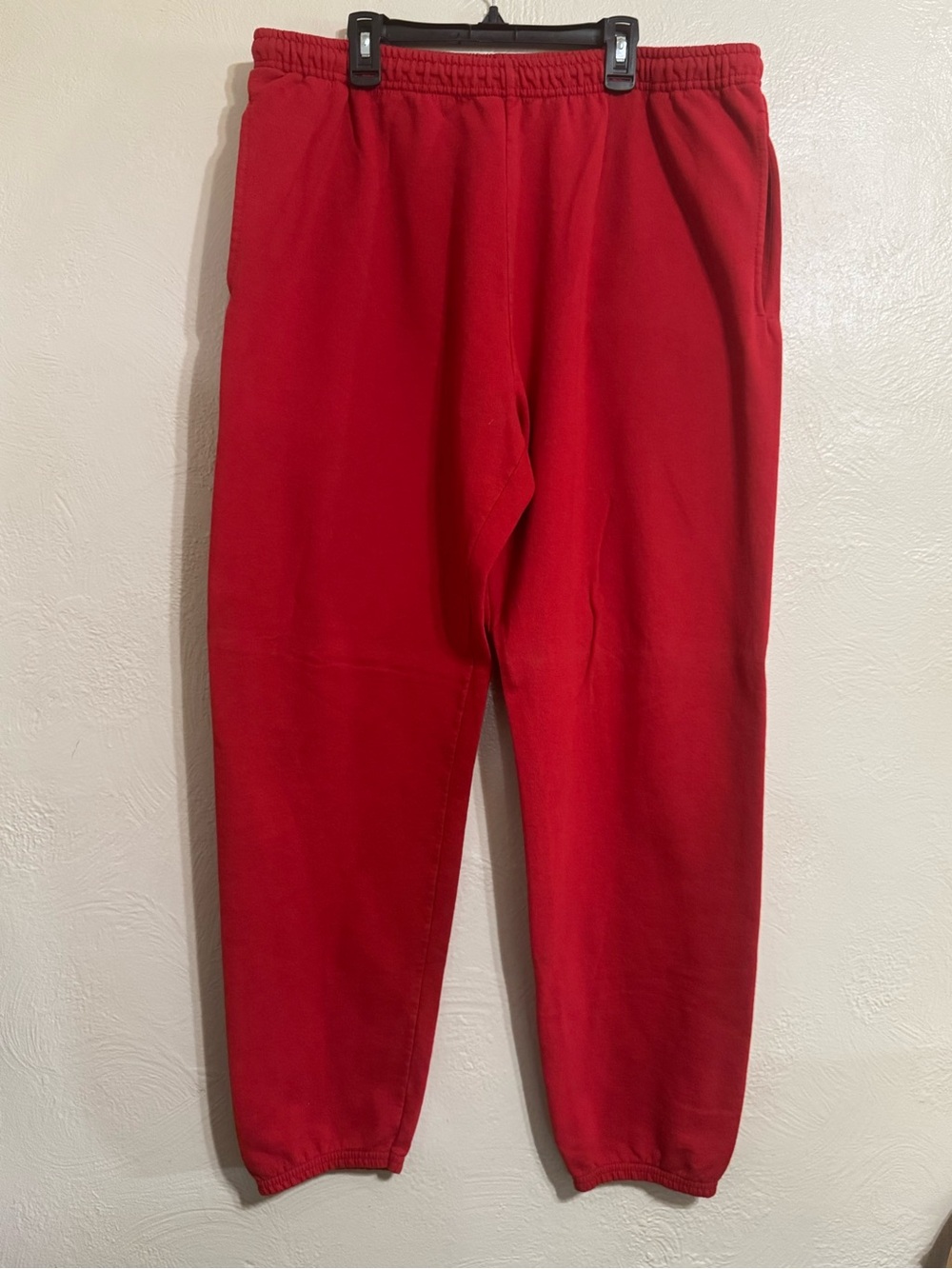 Athletic Works Red Men's Sweatpants Joggers 0473